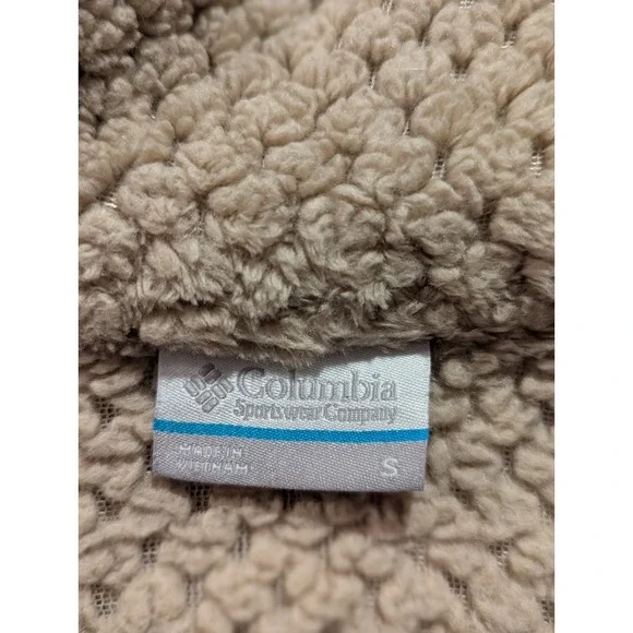 Columbia Women's Sherpa Full Zip Ivory Jacket Sz S - Picture 8 of 8
